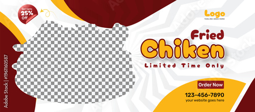 Restaurant Facebook Cover Template | Food Business Promotion Banner for Social Media