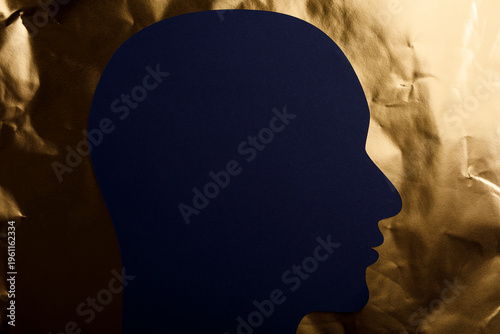 Abstract head silhouette ag...