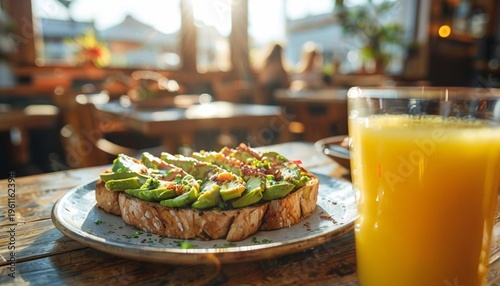  Sunny Avocado Toast and Juice Breakfast