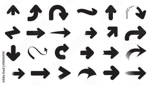 Variety of arrow icons in grid