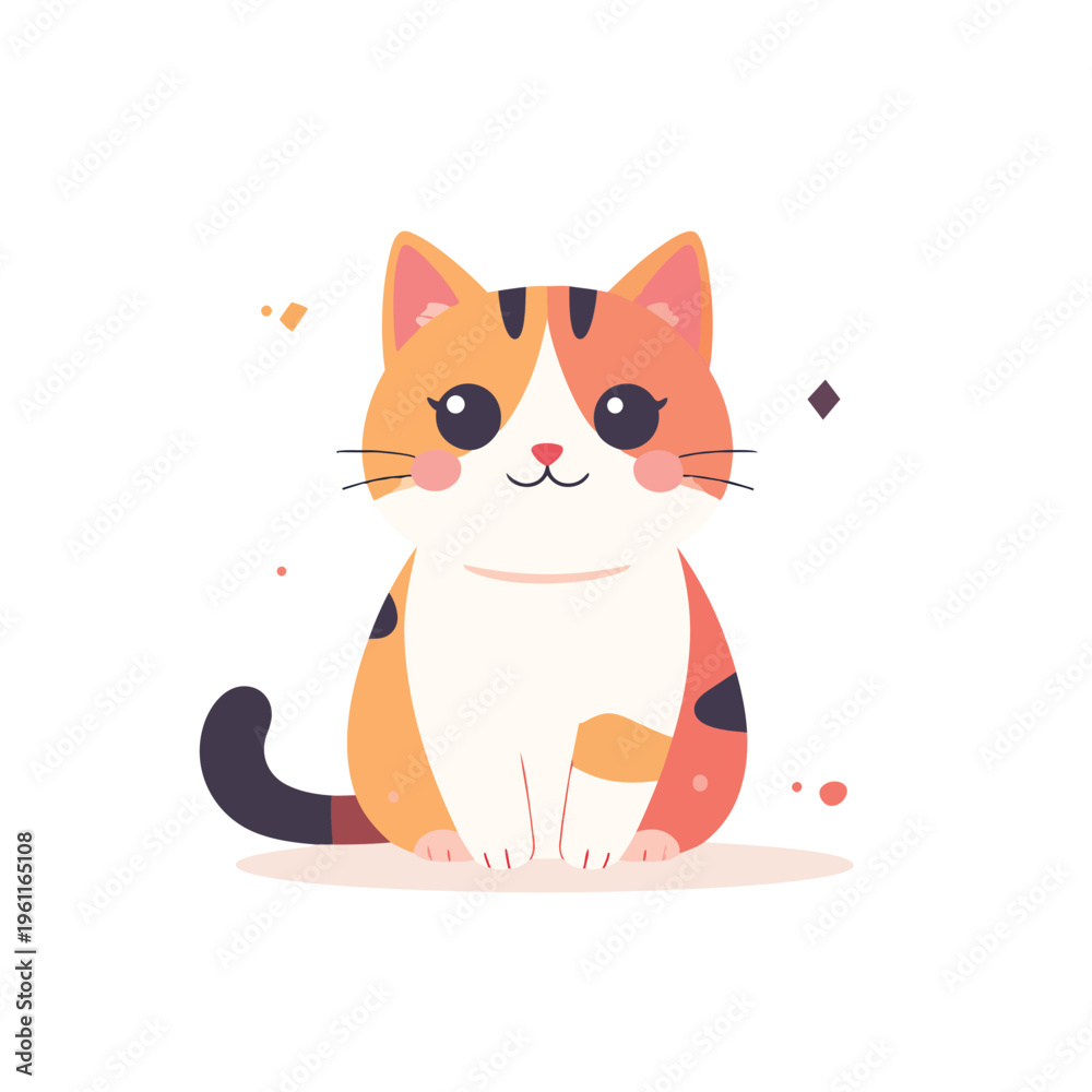 Fototapeta premium cute cat vector design for pet care