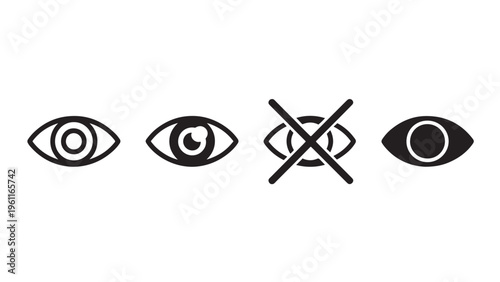 Eye visibility state icons