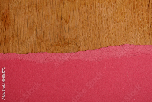Abstract wood and torn pink...
