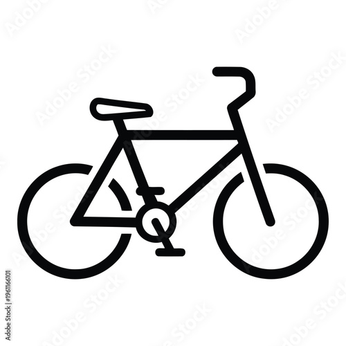 Simple Bicycle Line Drawing Illustration.