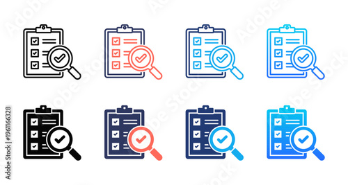 Compliance Checks icon sheet multiple style collection