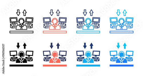 Dispatch Center icon sheet multiple style collection