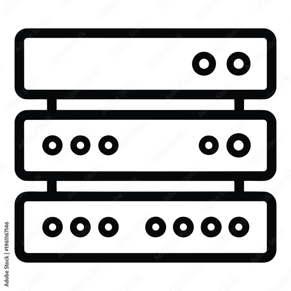Fototapeta premium Stack of computer server hardware.