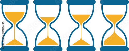 Sand clock icon, isolated, transparent background, modern design, editable, simple vector illustration, time symbol
