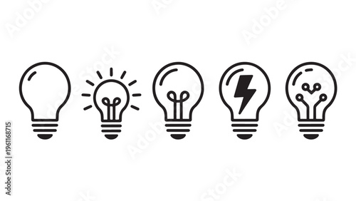 Light bulb icon variations