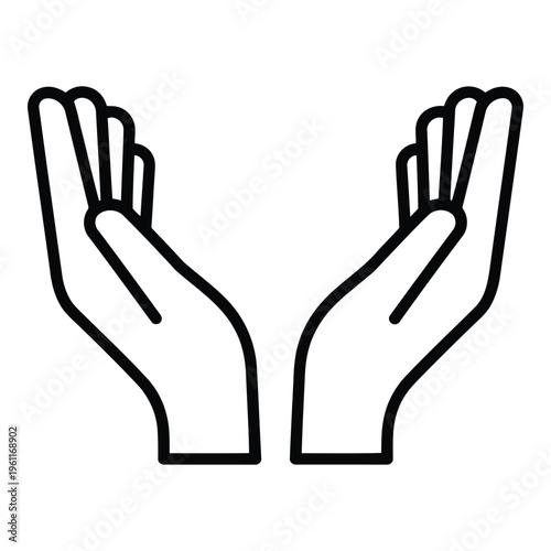 Two hands with palms facing outwards.