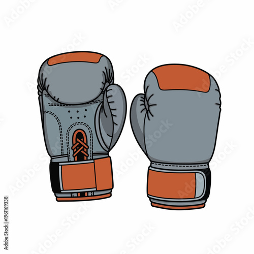 Boxing gloves for fighting sports equipment.