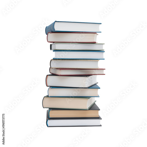 A stack of books on a black background