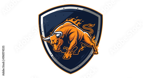 Powerful Bull Logo Design for Strength and Determination.