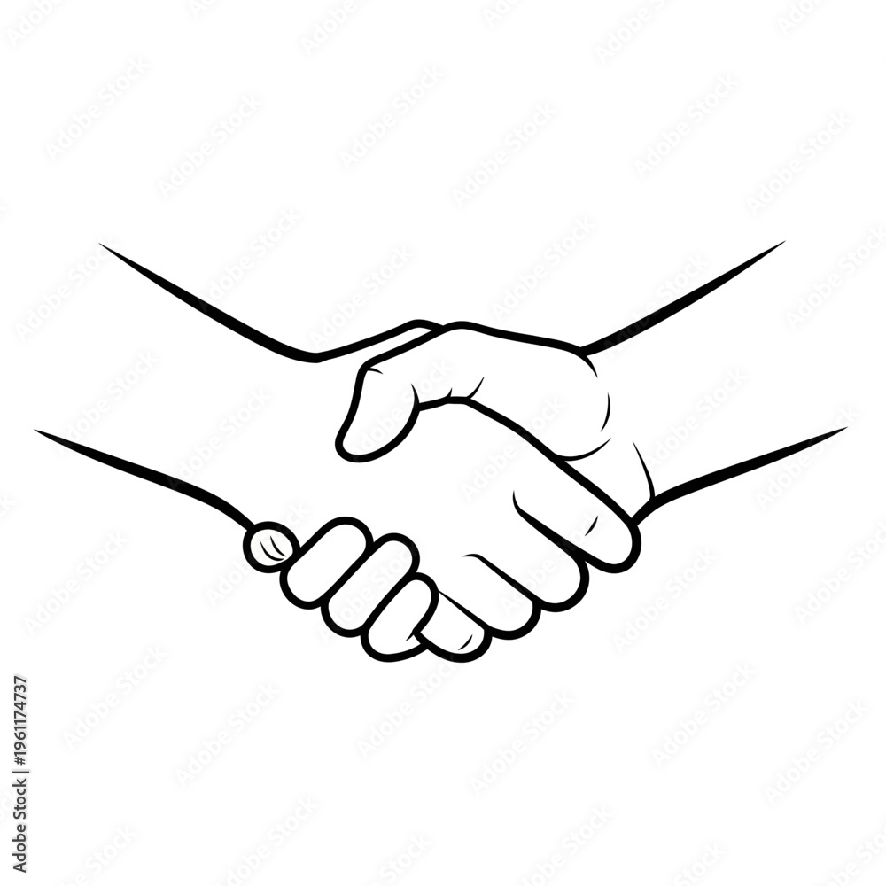 Fototapeta premium Two hands shaking in a deal.