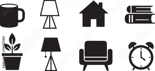 furniture icons set