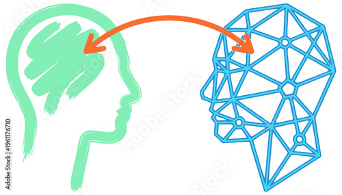 Digital Therapy Brain Vector Concept  Mental Health Technology, AI Psychology Support, Neural Mind Care, Cognitive Therapy Innovation, Futuristic Healthcare Illustration