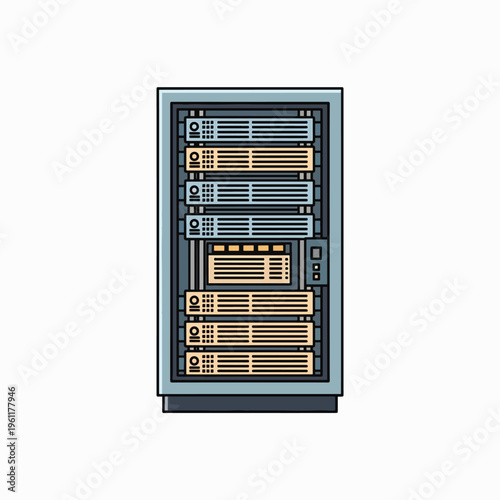 Large computer server storage system unit.
