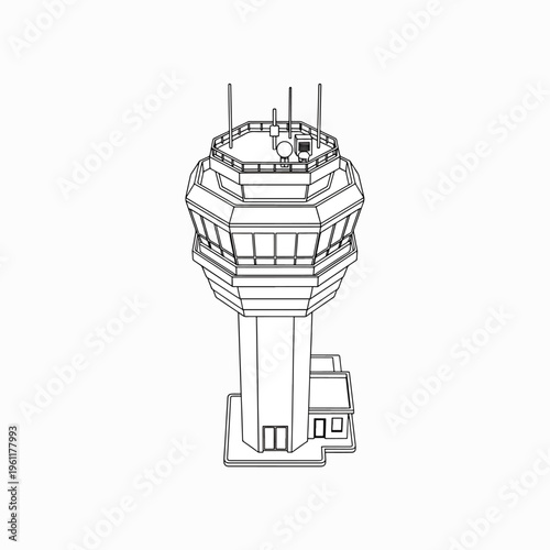 Control Tower Architecture Structure Building.