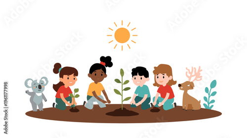 A young woman smiles while working on her laptop in a cozy coffee shop environment.