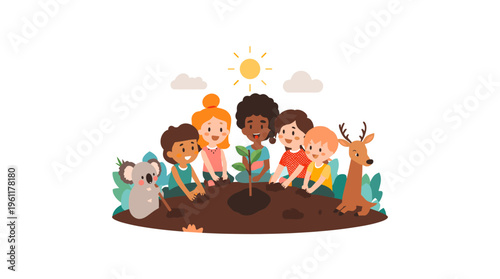 A focused young professional working in a vibrant modern co-working space, surrounded by technology and innovation.