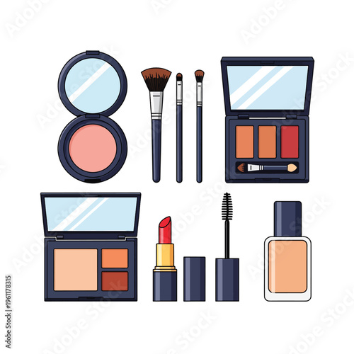 Makeup products and cosmetic tools 1.