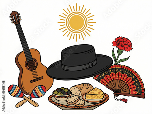 Icons of Traditional Elements of Culture, Music and Gastronomy