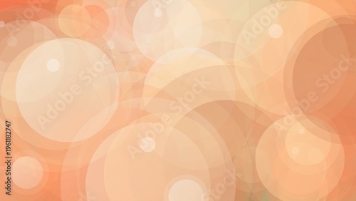 Foto Warm Abstract Circles Background with Soft Orange Peach Hues