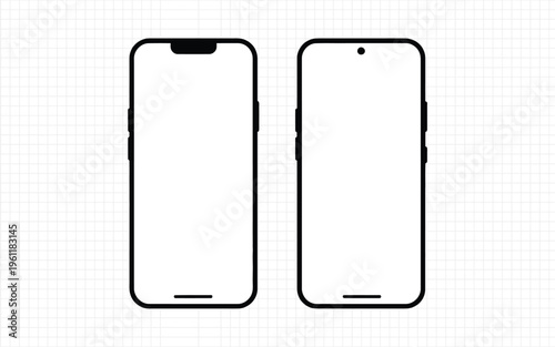  PNG High quality Image, Mockup smart phone new generation isolated screen Transparent for Infographic