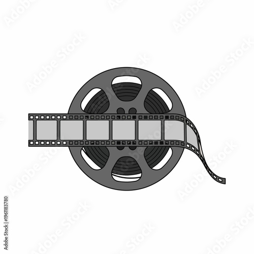 Film Reel with Movie Tape.