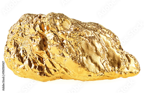 Vászonkép Pure piece of raw gold nugget digger from metal mine