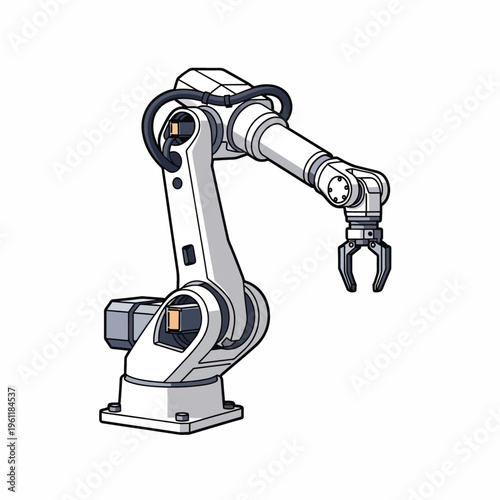 Industrial robotic arm machine technology.