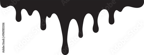 Dripping chocolate sauce over a smooth white surface resembling a dessert presentation Vector