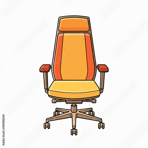 Modern Office Chair with Armrests.