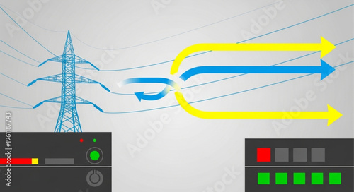 Power Grid Visualization - Energy Distribution and System Status.