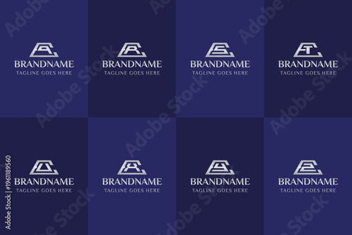 Letters EQ ER ES ET EU EX EY EZ Silver Bar Logo, symbolizing wealth, value, and premium quality