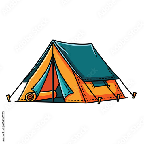 Colorful illustration of a tent 2.