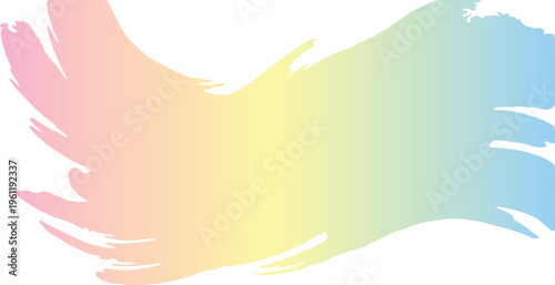 Colorful paint splatter with pink yellow and blue hues on transparent background