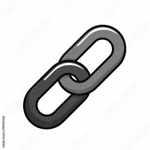 Gray metal chain link icon.
