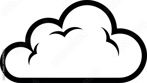 Cloud with flying birds vector illustration showcasing nature, freedom, sky, weather, outdoor, peaceful, design, simplicity