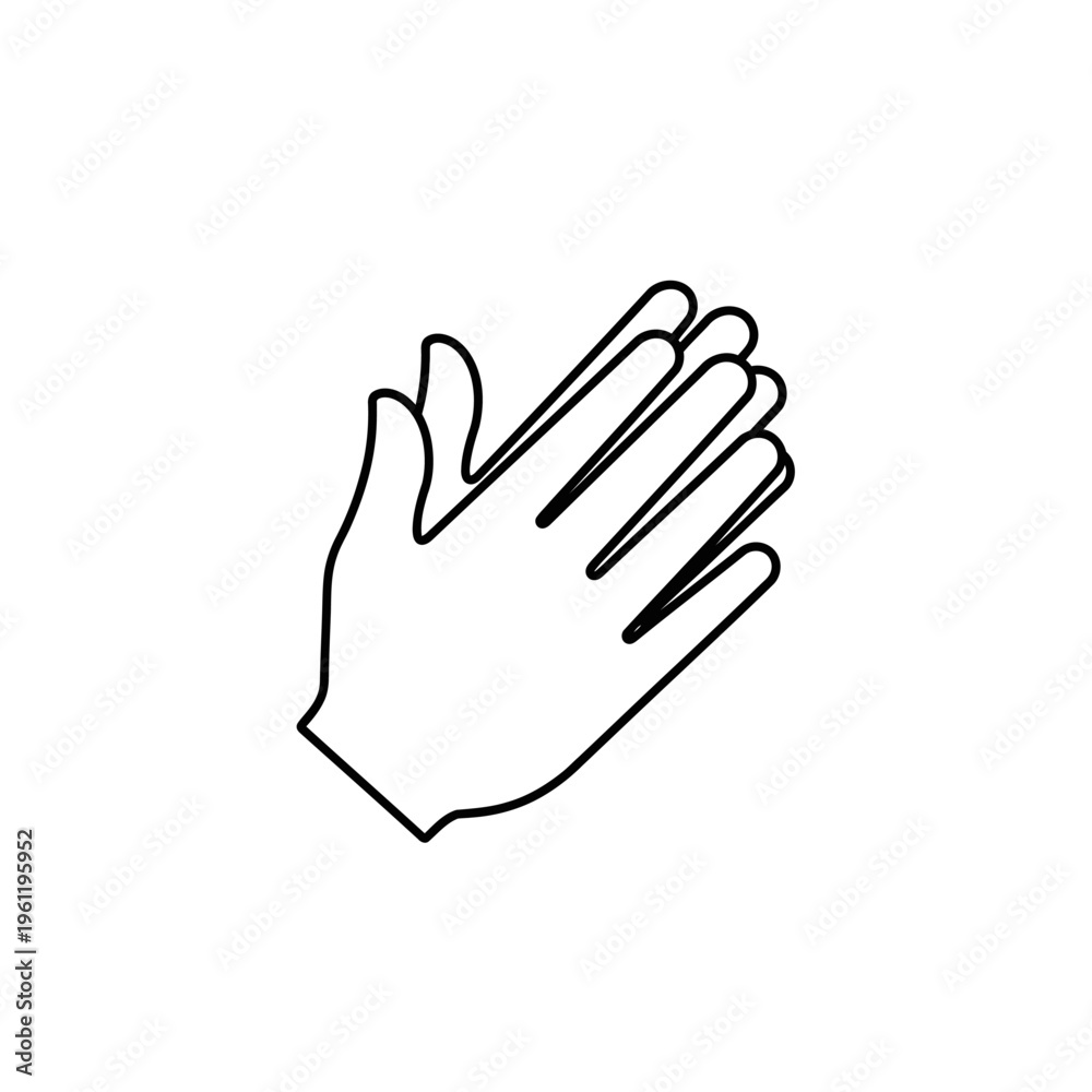 Fototapeta premium Right Hand Palm Facing Outward.