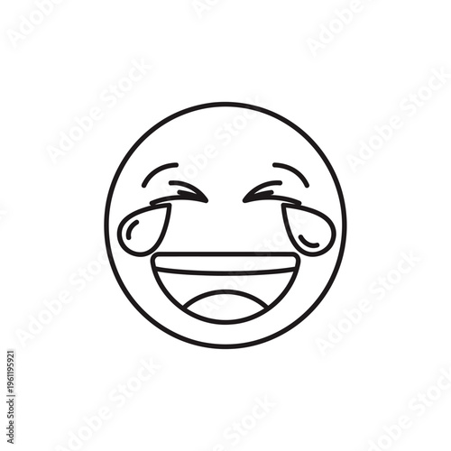 Laughing Face Emoji Icon Smiling.