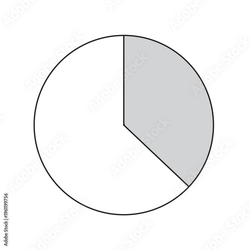vector illustration of a pie chart of division