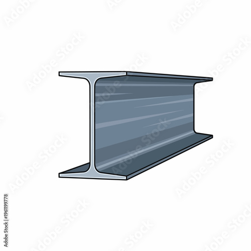 Steel I beam metal construction material.