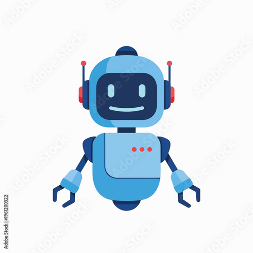 Cute Robot with Smiling Face 1.