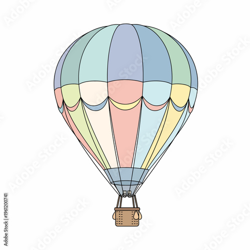 Colorful Hot Air Balloon Ride.