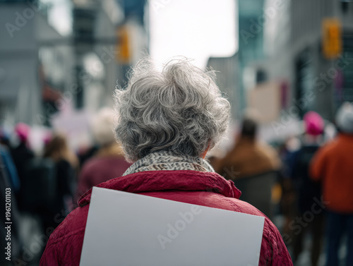 Peaceful Protester at City Rally 