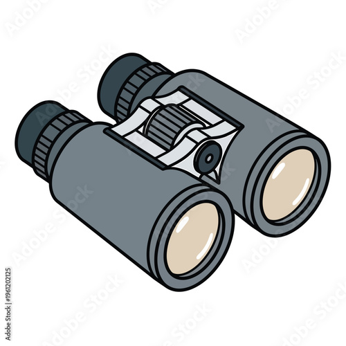 Gray Binoculars with Black Accents.