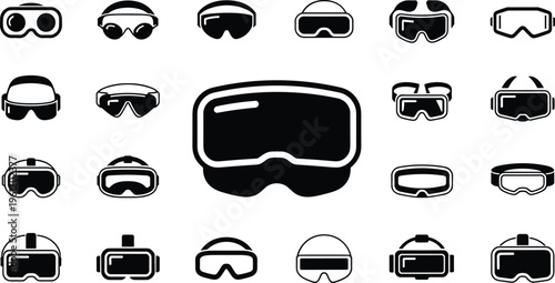 Black silhouettes of various hand tools including hammers saws and wrenches isolated on white background for construction and DIY concepts