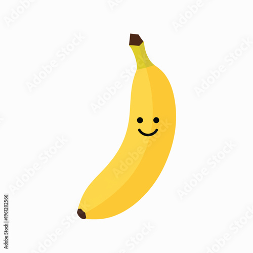 Smiling Yellow Cartoon Banana Fruit 7.