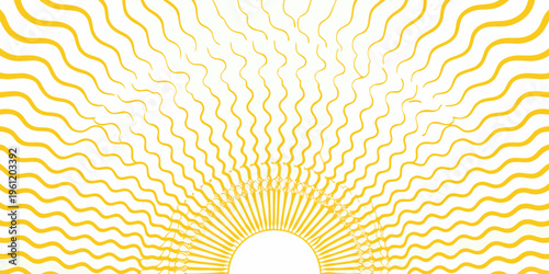 Abstract golden rays emanating from a central bright focal point